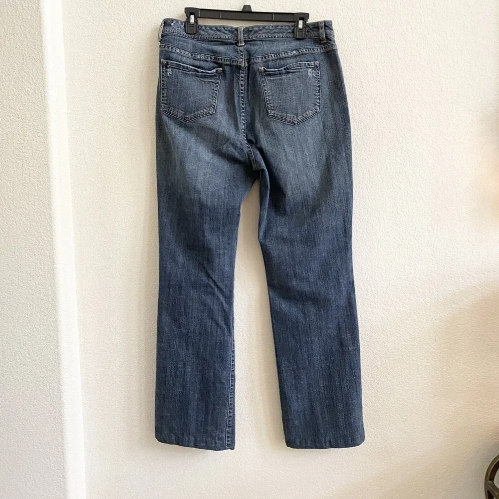 Chico's Platinum Sz 2‎ /12 Regular Bootcut Mid Rise Pockets Jeans
